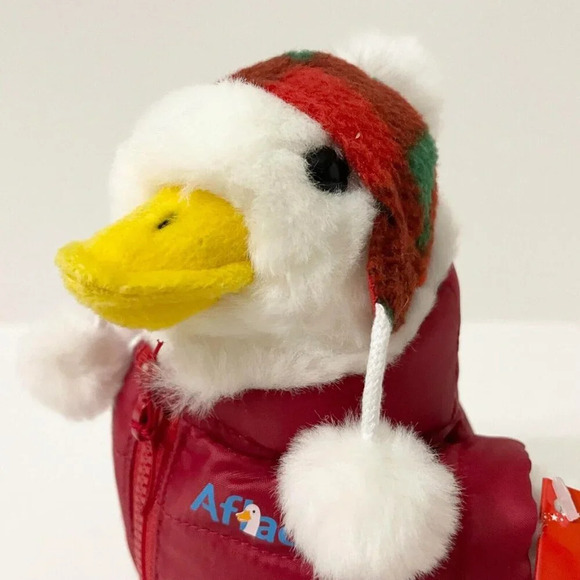 2008 Macys Aflac Plush Duck Talking Collectible Plush Duck Christmas Holiday - Picture 2 of 15